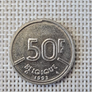 Belgium 50 Francs 1993 KM-168 VF