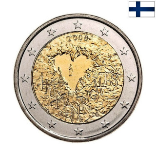 Finland 2 Euro 2008 "Human Rights" UNC