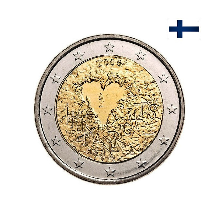 Finland 2 Euro 2008 "Human Rights" UNC