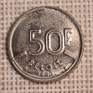 Belgium 50 Francs 1990 KM-169 VF