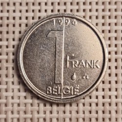 Belgium 1 Franc 1996 KM-188 VF