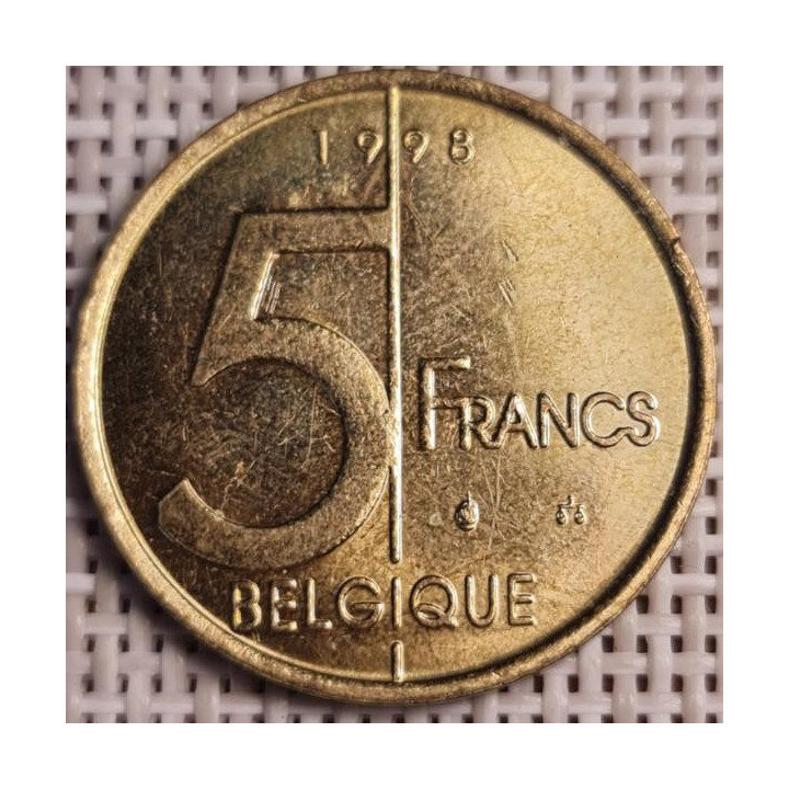 Belgium 5 Francs 1998 KM-189 VF