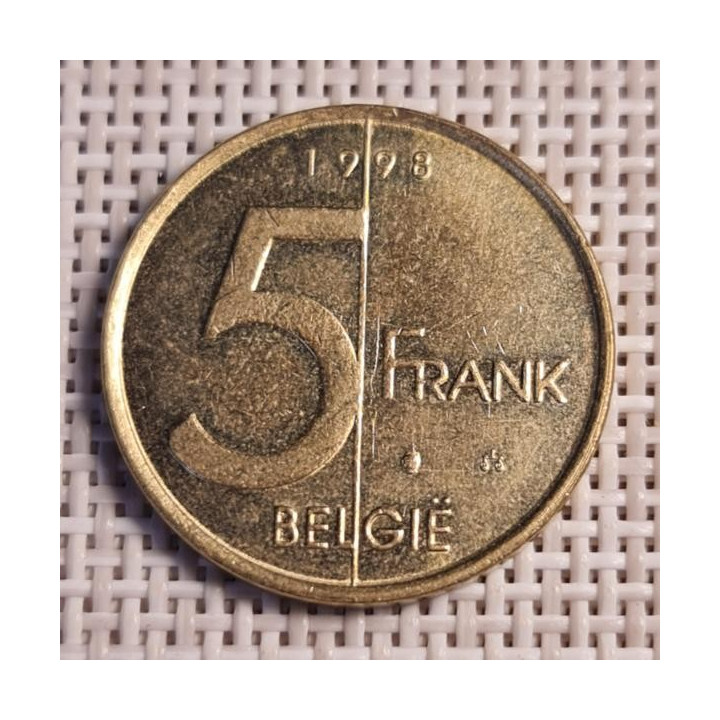 Belgium 5 Francs 1998 KM-190 VF