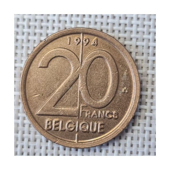 Belgium 20 Francs 1994 KM-191 VF