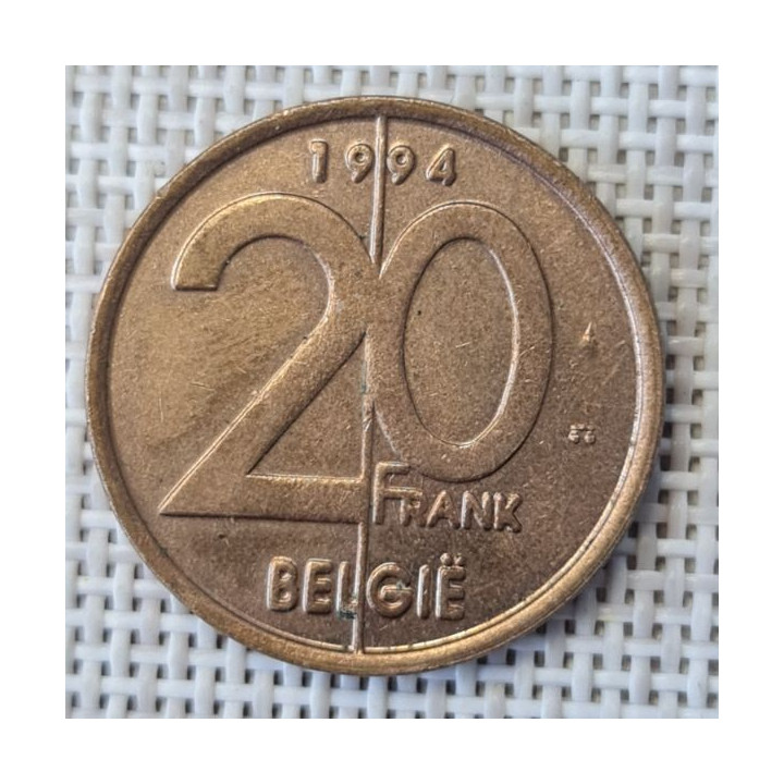 Belgium 20 Francs 1994 KM-192 VF