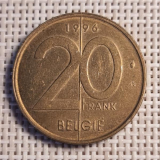 Belgium 20 Francs 1996 KM-192 VF