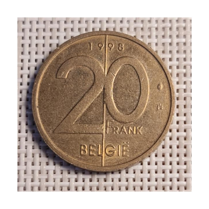 Belgium 20 Francs 1998 KM-192 VF