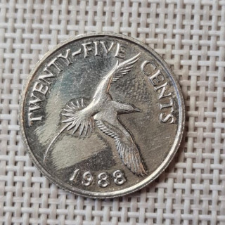 Bermuda 25 Cents 1988 KM-47 XF