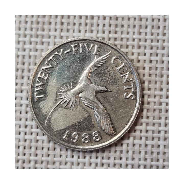 Bermuda 25 Cents 1988 KM-47 XF