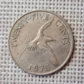 Bermuda 25 Cents 1973 KM-18 VF