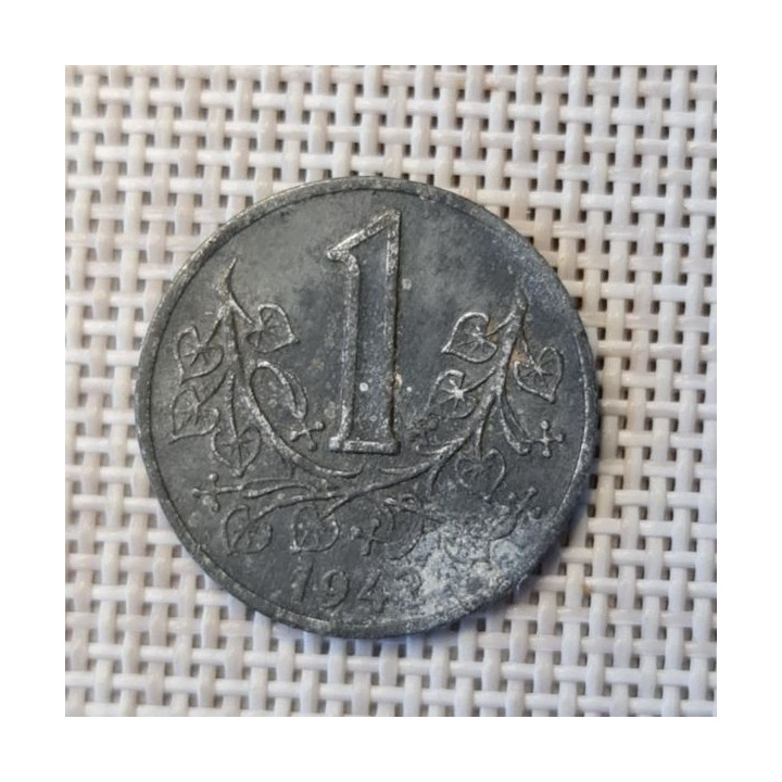 Bohemia and Moravia 1 Koruna 1942 KM-4 VF
