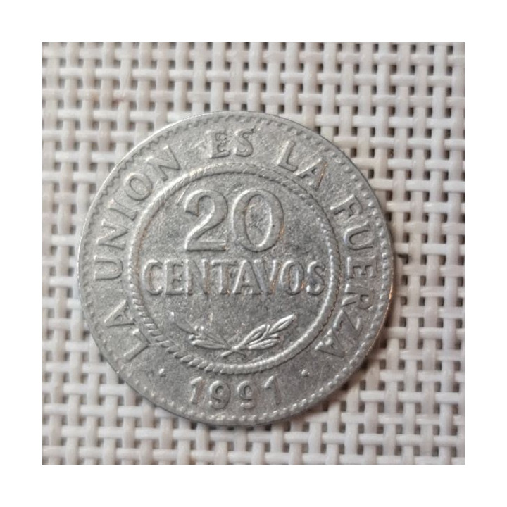 Bolivia 20 Centavos 1991 KM-203 VF