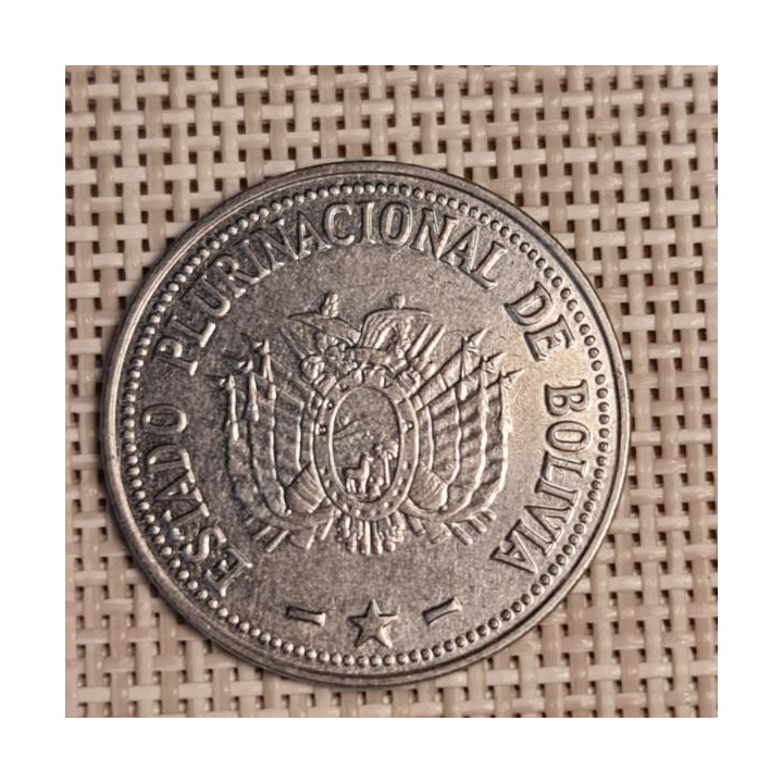 Bolivia 1 Boliviano 2012 KM-217 VF