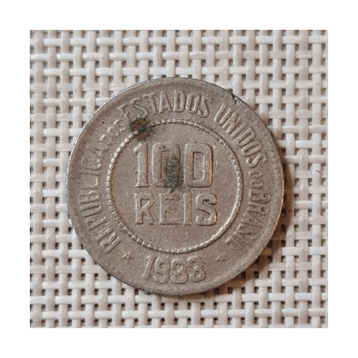 Brazil 100 Reis 1933 KM-518 VF