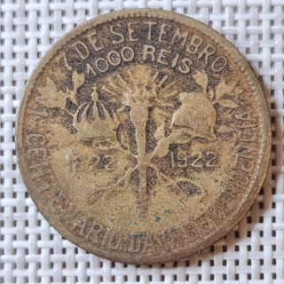 Brazil 1000 Reis 1922 "Independence" KM-522 F
