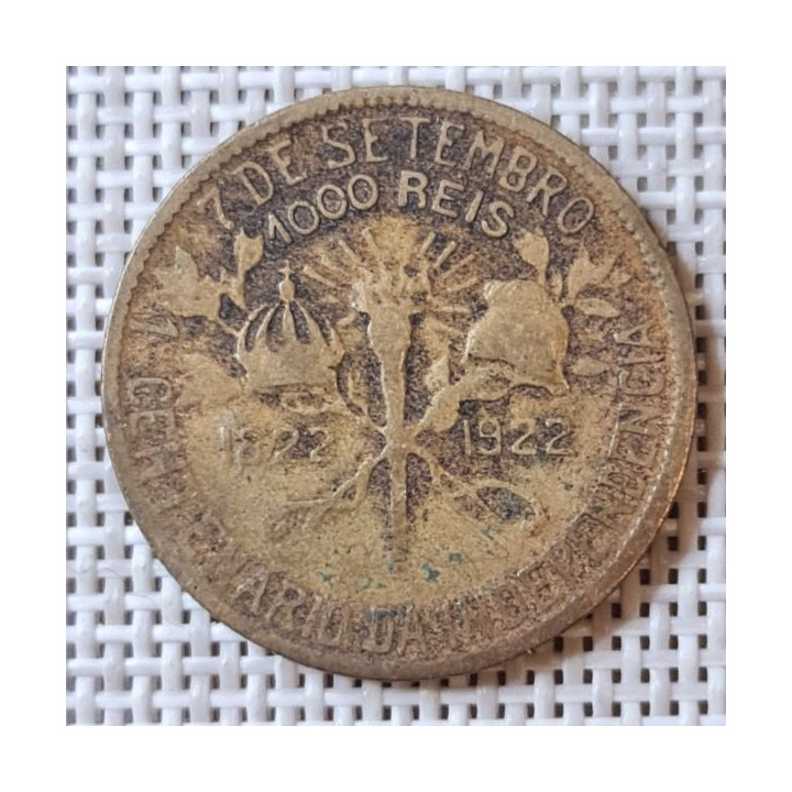Brazil 1000 Reis 1922 "Independence" KM-522 F