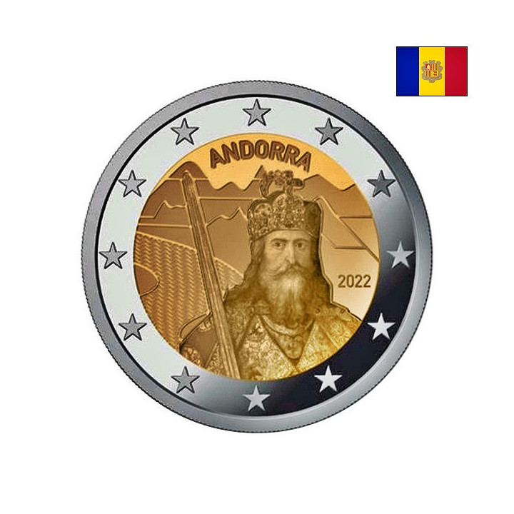 Andorra 2 Euro 2022 "Charlemagnee" BU (Coin Card)