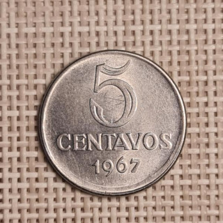 Brazil 5 Centavos 1967 KM-577.1 VF