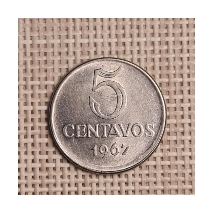 Brazil 5 Centavos 1967 KM-577.1 VF