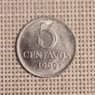Brazil 5 Centavos 1969 KM-577.2 VF