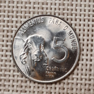 Brazil 5 Centavos 1978 "Zebu" KM-587 UNC