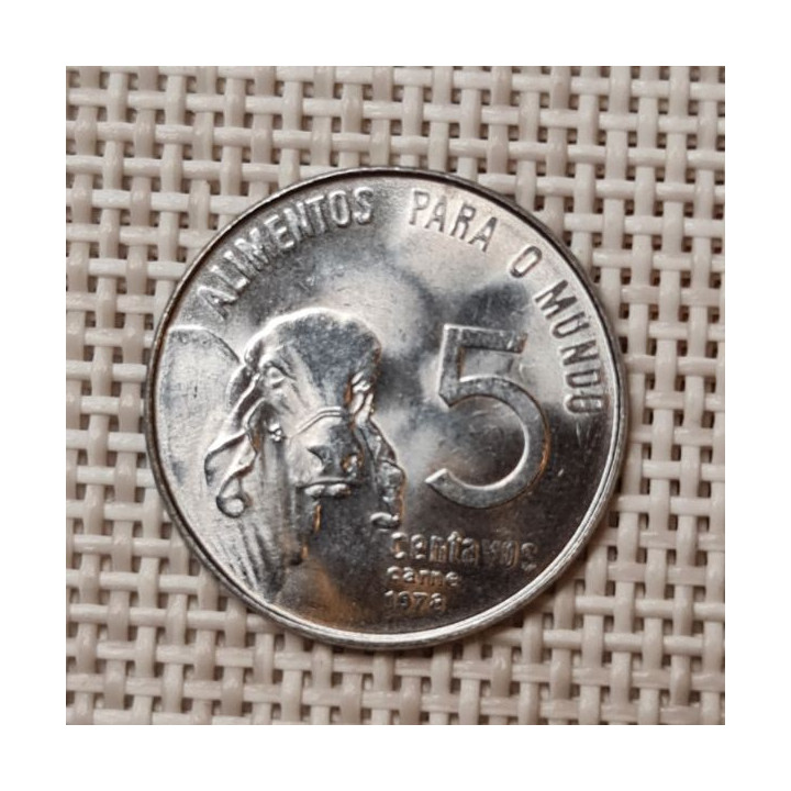 Brazil 5 Centavos 1978 "Zebu" KM-587 UNC