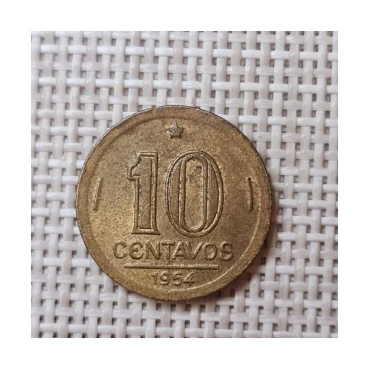 Brazil 10 Centavos 1954 KM-561 VF