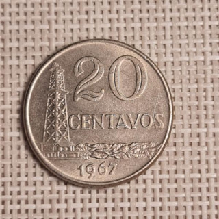 Brazil 20 Centavos 1967 KM-579 VF