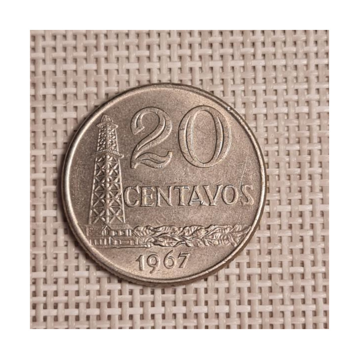 Brazil 20 Centavos 1967 KM-579 VF