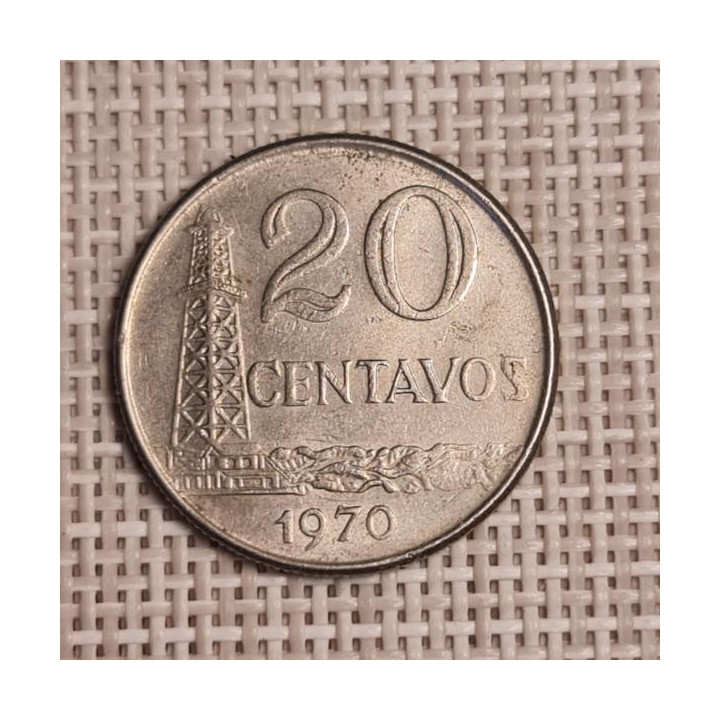 Brazil 20 Centavos 1970 KM-579 VF