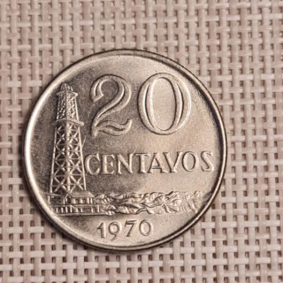 Brazil 20 Centavos 1970 KM-579 XF