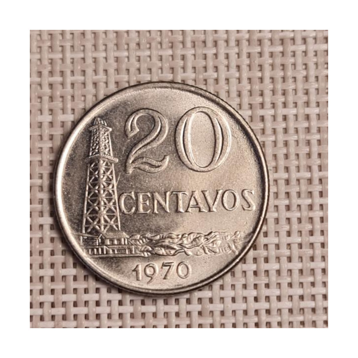 Brazil 20 Centavos 1970 KM-579 XF