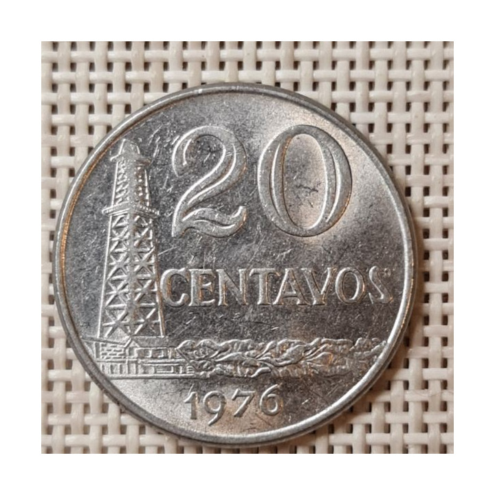 Brazil 20 Centavos 1976 KM-579.1a AU