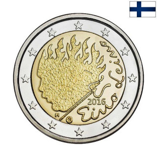 Finland 2 Euro 2016 "Eino Leino" UNC