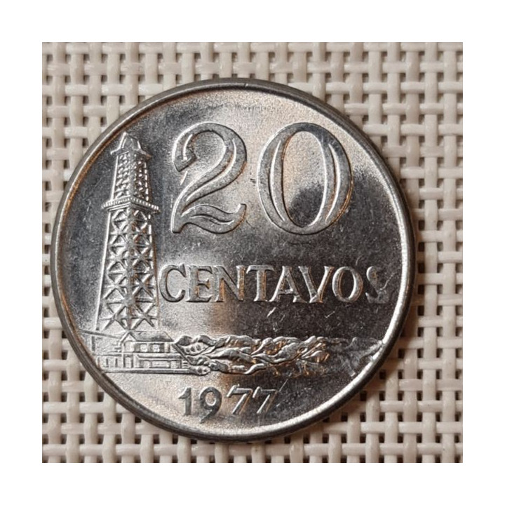 Brazil 20 Centavos 1977 KM-579.1a AU
