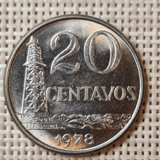 Brazil 20 Centavos 1978 KM-579.1a AU