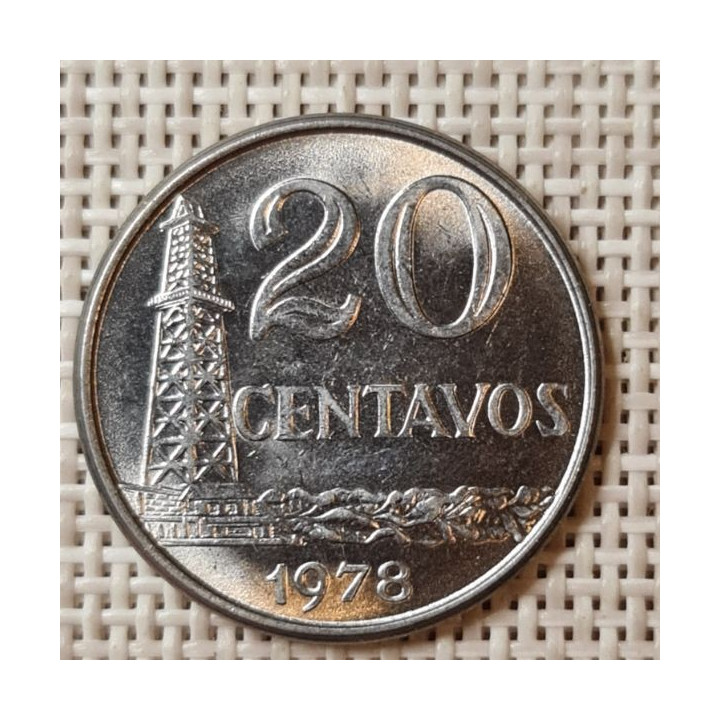 Brazil 20 Centavos 1978 KM-579.1a AU
