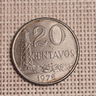 Brazil 20 Centavos 1978 KM-579.1a VF
