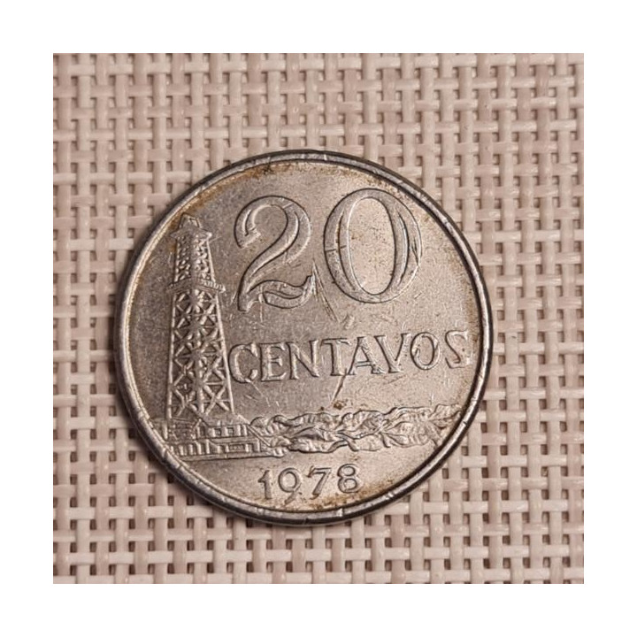 Brazil 20 Centavos 1978 KM-579.1a VF