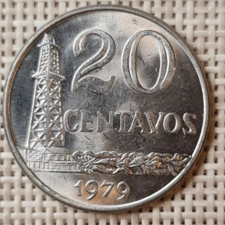 Brazil 20 Centavos 1979 KM-579.1a AU