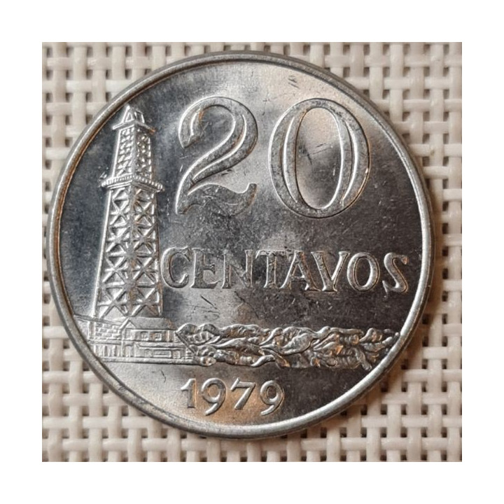 Brazil 20 Centavos 1979 KM-579.1a AU