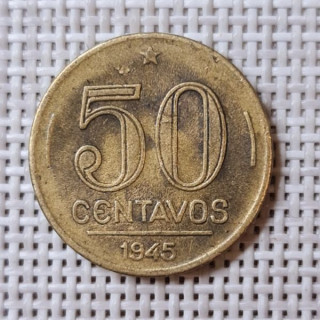 Brazil 50 Centavos 1945 KM-557a VF