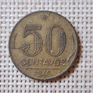 Brazil 50 Centavos 1946 KM-557a VF