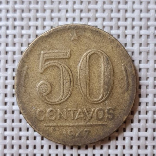 Brazil 50 Centavos 1947 KM-557a VF