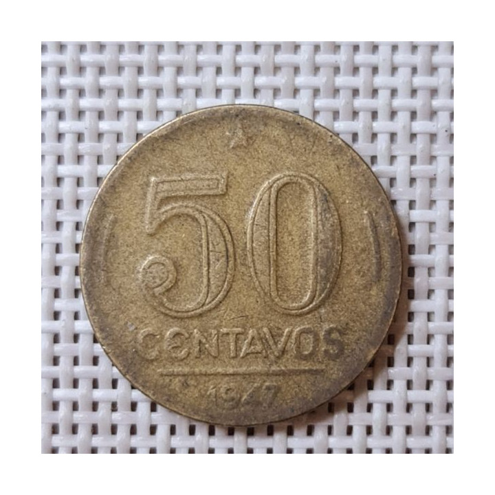 Brazil 50 Centavos 1947 KM-557a VF