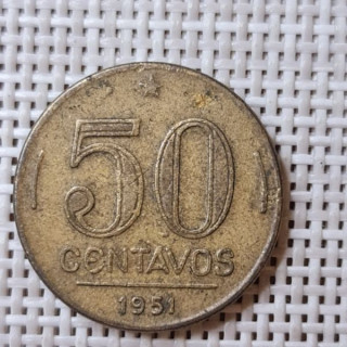 Brazil 50 Centavos 1951 KM-563 VF