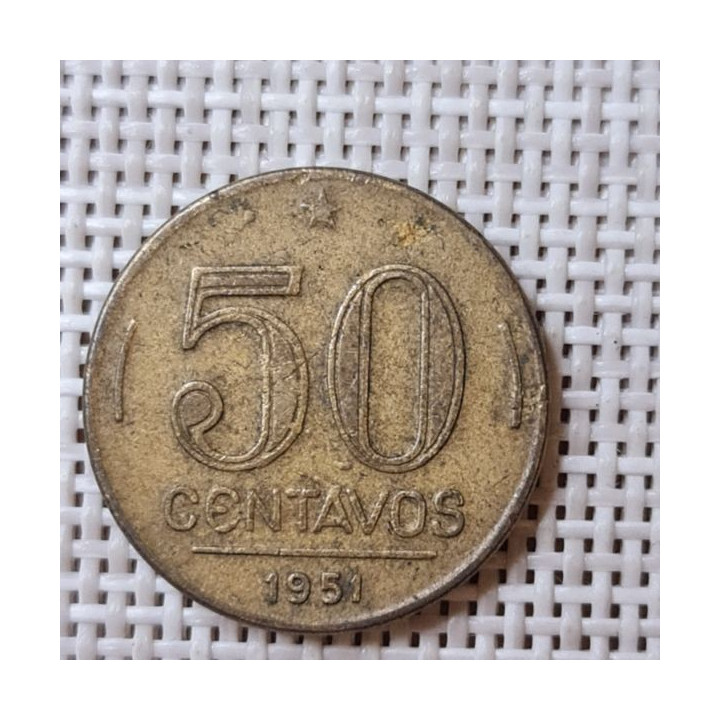 Brazil 50 Centavos 1951 KM-563 VF