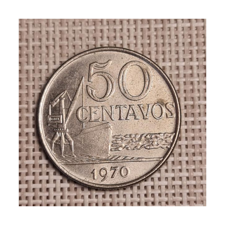 Brazil 50 Centavos 1970 KM-580a VF