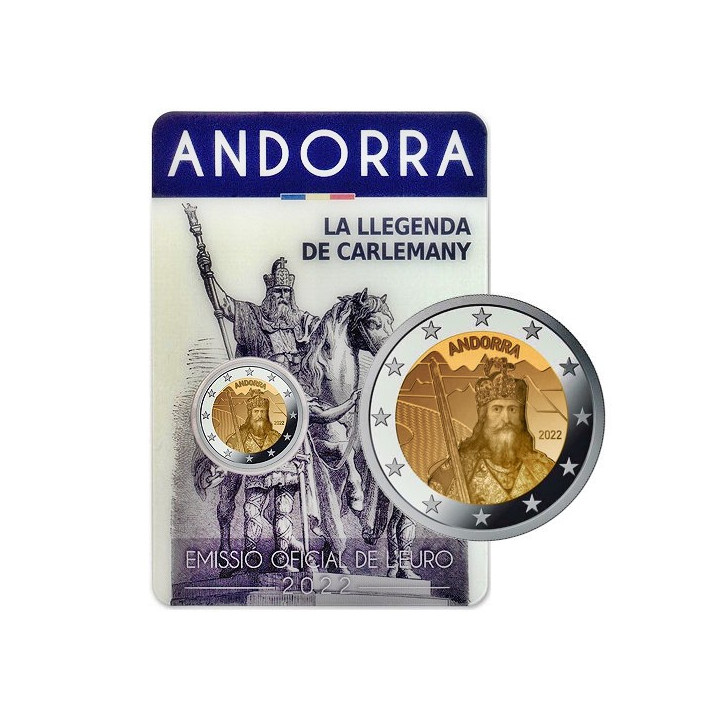 Andorra 2 Euro 2022 "Charlemagnee" BU (Coin Card)