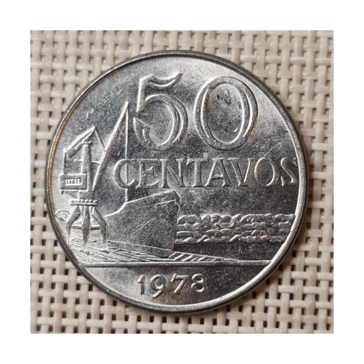 Brazil 50 Centavos 1978 KM-580b AU